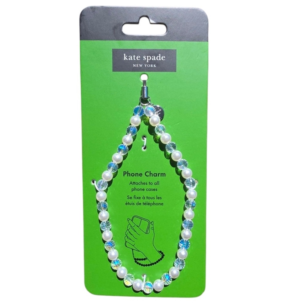 🆕 Kate Spade Crystal Beaded Phone Charm Wristlet